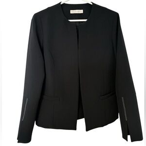 Designer Jennifer Torosian | Black Architectural Tailored Blazer – Size 8